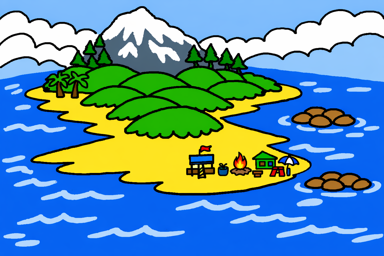 Bear Island trail map